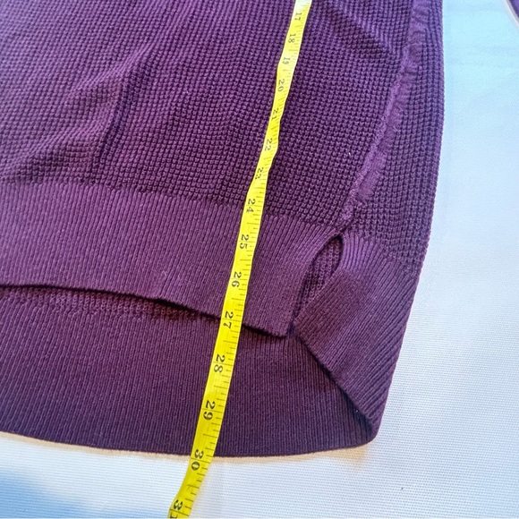LULULEMON The Sweater Life Heather Bordeaux Drama V neck Knit Sweater. Size 2 XS - Picture 6 of 11